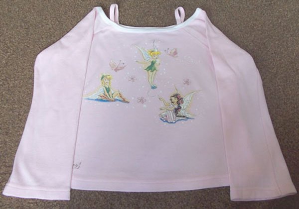 Preview of the first image of DISNEY STORE PINK TOP WITH FAIRY MOTIFS AGE 5/6 YRS.