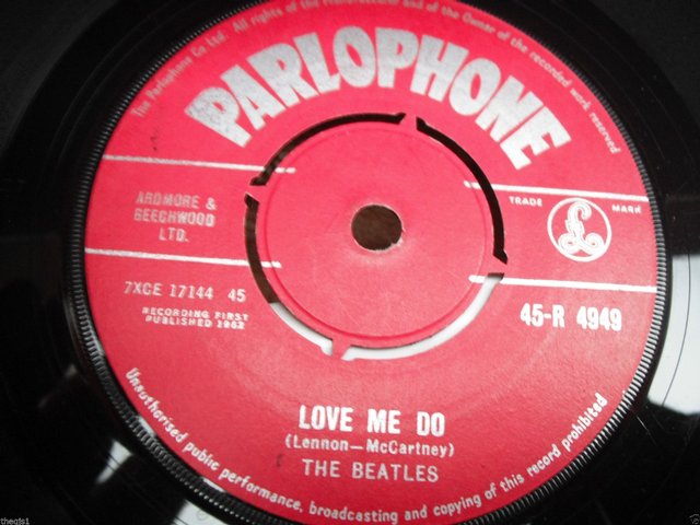 Image 2 of Beatles Love Me Do Red Label Single Omits MIGB