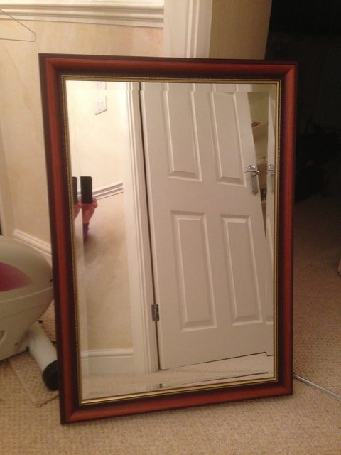 Preview of the first image of Mahogany Mirror with Bevelled Glass.