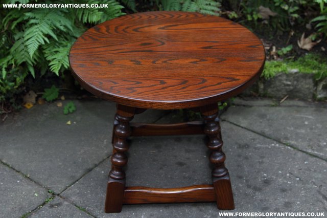 Image 6 of OLD CHARM OAK SIDE END OCCASIONAL COFFEE LAMP PHONE TABLE