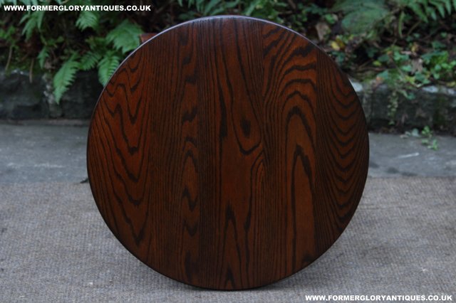 Image 7 of OLD CHARM OAK SIDE END OCCASIONAL COFFEE LAMP PHONE TABLE