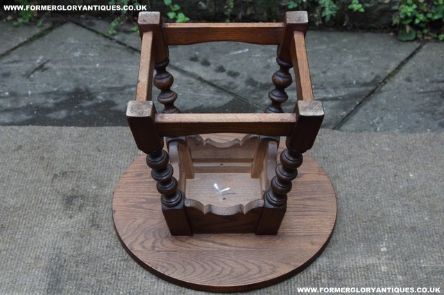 Image 8 of OLD CHARM OAK SIDE END OCCASIONAL COFFEE LAMP PHONE TABLE
