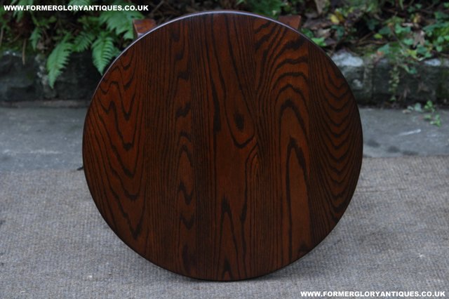 Image 11 of OLD CHARM OAK SIDE END OCCASIONAL COFFEE LAMP PHONE TABLE