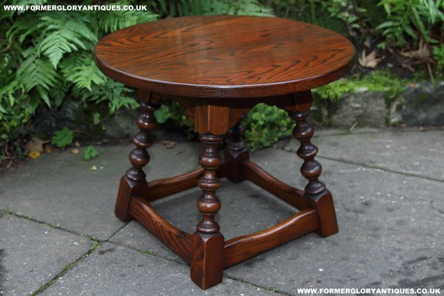 Image 18 of OLD CHARM OAK SIDE END OCCASIONAL COFFEE LAMP PHONE TABLE