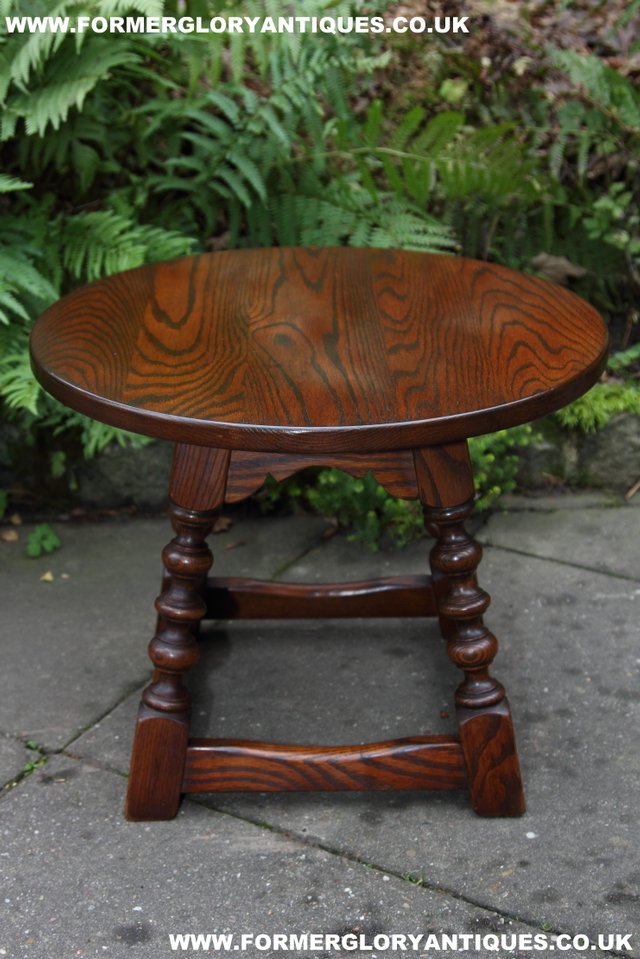 Image 20 of OLD CHARM OAK SIDE END OCCASIONAL COFFEE LAMP PHONE TABLE