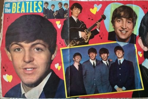 Preview of the first image of Beatles Orig Large Poster 52'' x 18'' Rare.