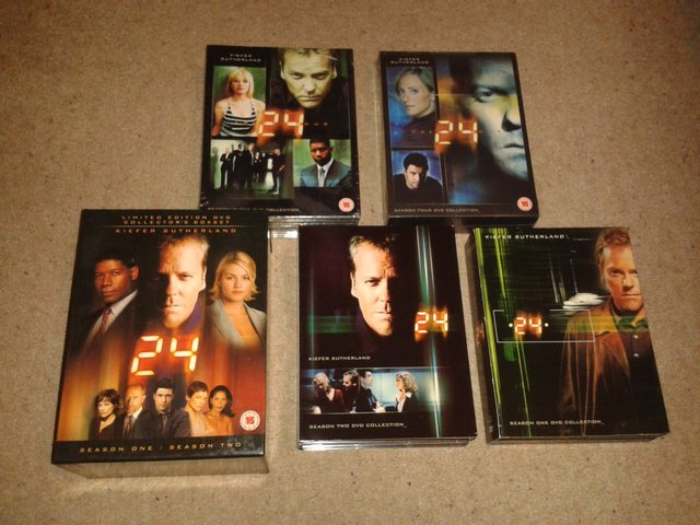 Preview of the first image of 24 Series 1-4 DVDs.
