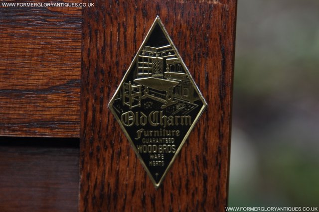 Image 6 of OLD CHARM TUDOR OAK SIDEBOARD DRESSER BASE CABINET TABLE