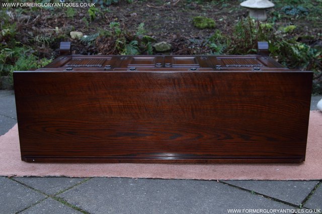 Image 15 of OLD CHARM TUDOR OAK SIDEBOARD DRESSER BASE CABINET TABLE