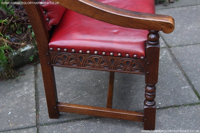 Image 33 of OLD CHARM THRONE CHAIR LEATHER WRITING TABLE DESK ARMCHAIR