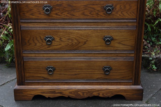 Image 10 of OLD CHARM JAYCEE LIGHT OAK CHEST OF DRAWERS SIDEBOARD
