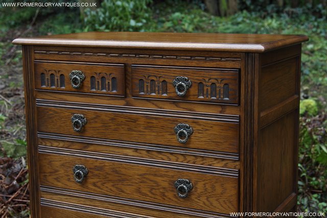 Image 23 of OLD CHARM JAYCEE LIGHT OAK CHEST OF DRAWERS SIDEBOARD
