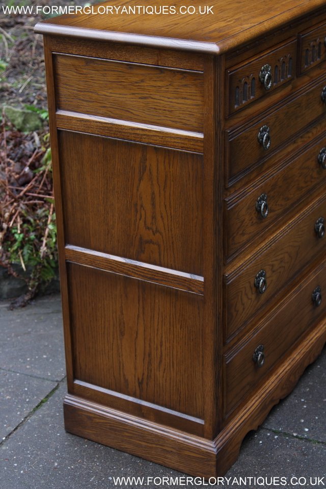 Image 25 of OLD CHARM JAYCEE LIGHT OAK CHEST OF DRAWERS SIDEBOARD