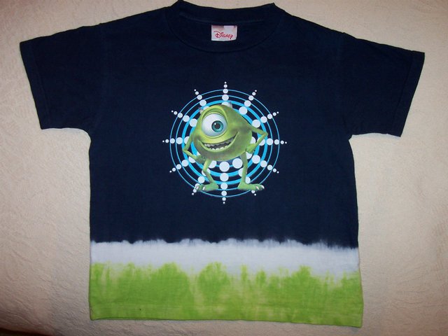 Preview of the first image of Disney Mikey Monsters Inc. t-shirt. Navy. Unworn. Age 3-4..