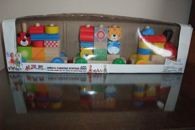 Preview of the first image of Wooden animal sorting train.