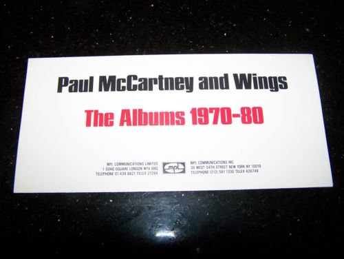 Preview of the first image of Paul McCartney Prom Sheet of Albums  MPL.