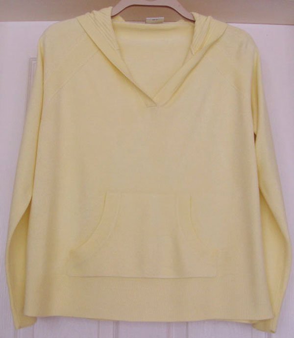 Preview of the first image of PRETTY LADIES LEMON HOODED JUMPER BY NEXT - SZ 16 B13.