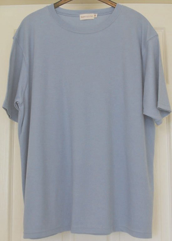 Preview of the first image of LADIES PALE BLUE T SHIRT BY BON MARCHE SZ XL B4.