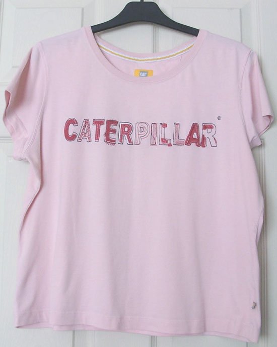 Preview of the first image of LADIES PALE PINK T SHIRT BY CATERPILLAR - SZ 18 B13.