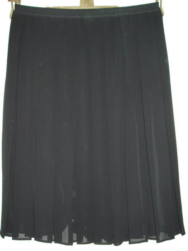 Preview of the first image of Marks & Spencer Black Georgette Skirt (New).