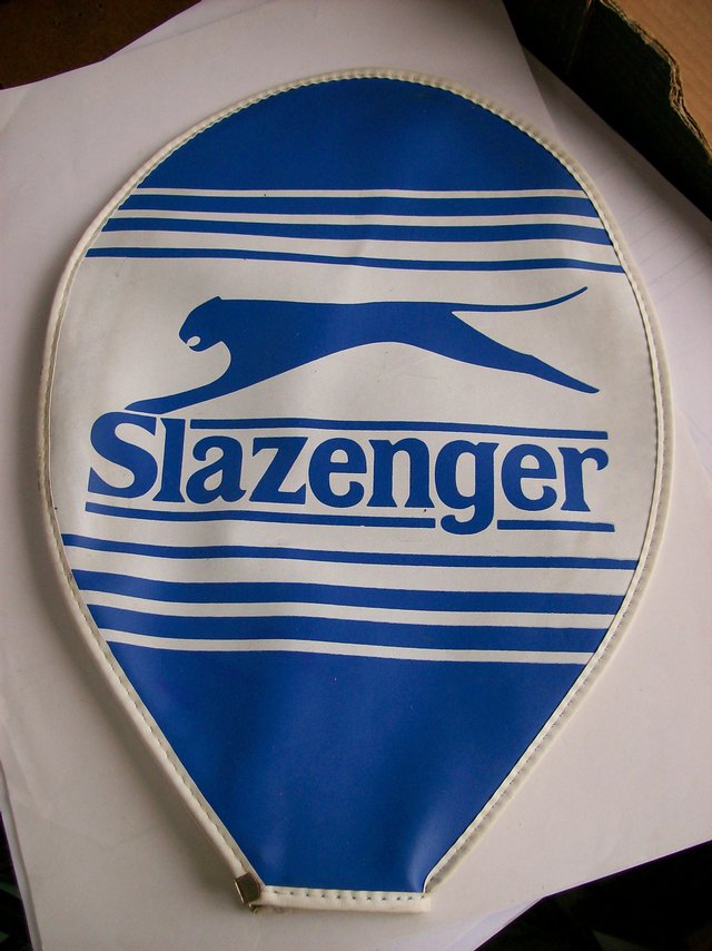 Preview of the first image of Slazenger Racquet Cover - Blue & White. OK.