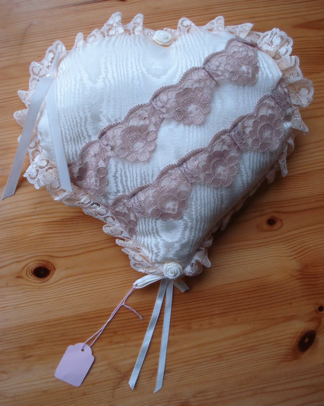 Preview of the first image of NEW CHOICE OF HANDCRAFTED LACE CUSHIONS FOR WEDDING/BEDROOM.