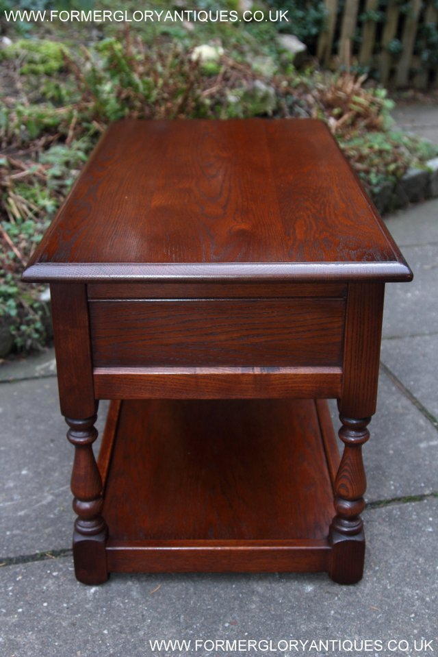 Image 17 of OLD CHARM TUDOR OAK SIDE END COFFEE LAMP PHONE TABLE STAND