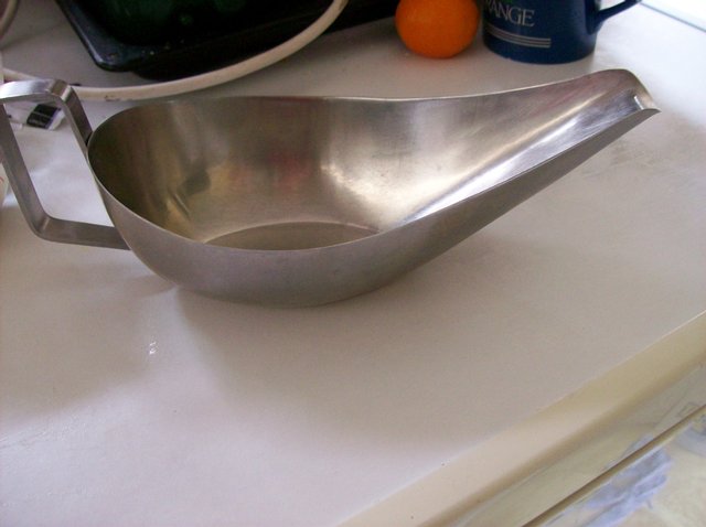 Preview of the first image of Stainless Steel Gravy Boat - Used. OK.