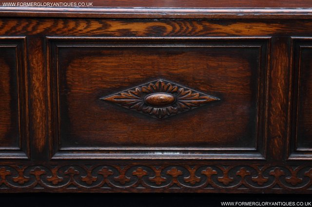 Image 10 of OAK SETTLE ARMCHAIR HALL MONKS BENCH PEW BLANKET CHEST TABLE