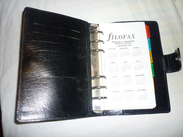 Image 2 of Filofax in Black Leather