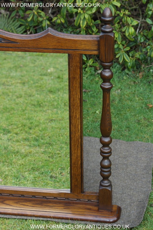 Image 8 of OLD CHARM OAK FIRE SURROUND SIDEBOARD HALL TABLE MIRROR