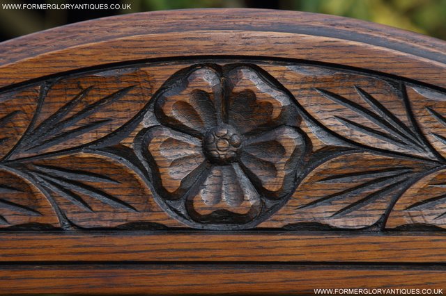 Image 13 of OLD CHARM OAK FIRE SURROUND SIDEBOARD HALL TABLE MIRROR