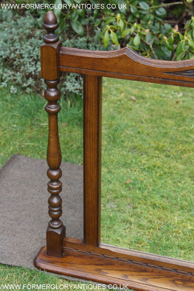 Image 20 of OLD CHARM OAK FIRE SURROUND SIDEBOARD HALL TABLE MIRROR