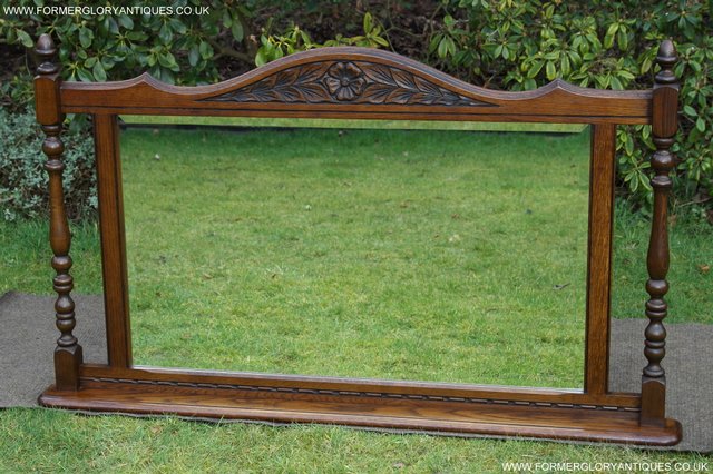Image 21 of OLD CHARM OAK FIRE SURROUND SIDEBOARD HALL TABLE MIRROR