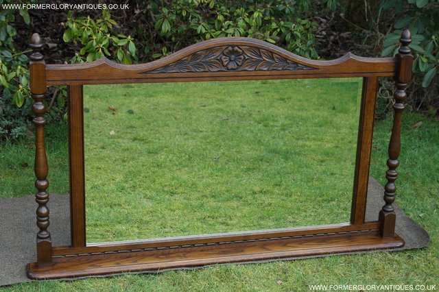 Image 26 of OLD CHARM OAK FIRE SURROUND SIDEBOARD HALL TABLE MIRROR