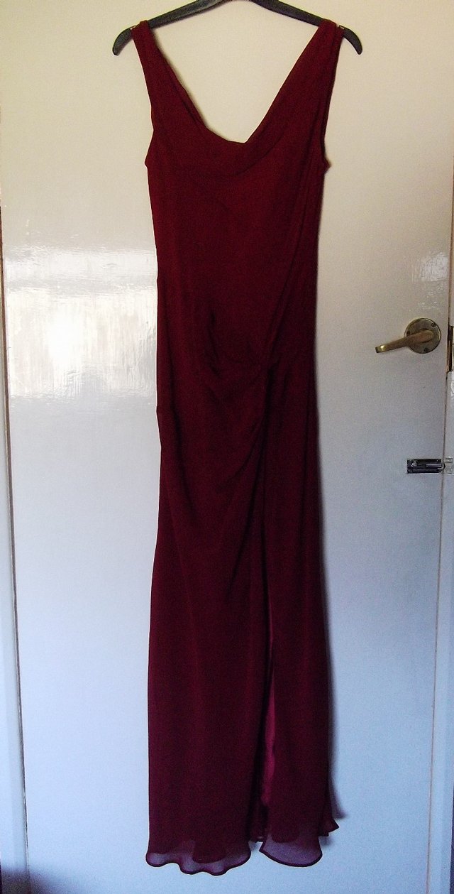 Image 2 of BURGUNDY EVENING/OCCASION DRESS SIZE 8