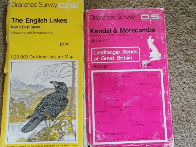Preview of the first image of 2 x Ordnance Survey Lake District Maps, VGC.