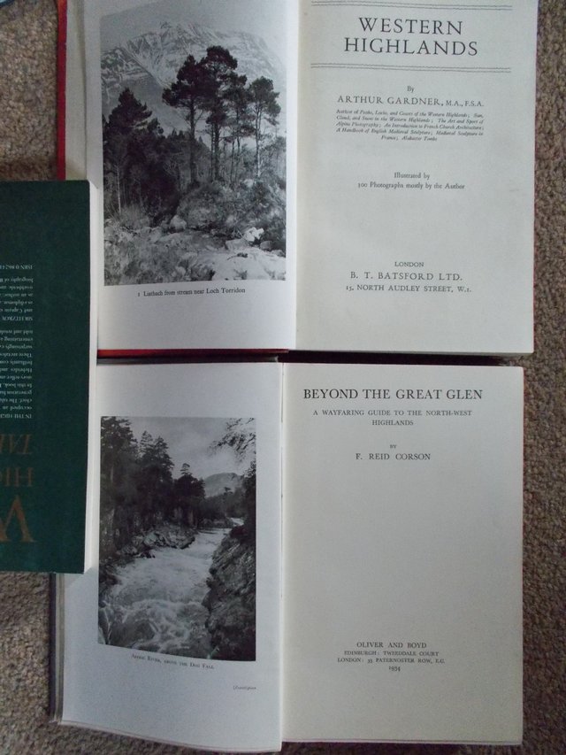 Preview of the first image of 2 x 1st edition Highlands guide books, 1934, 1947.