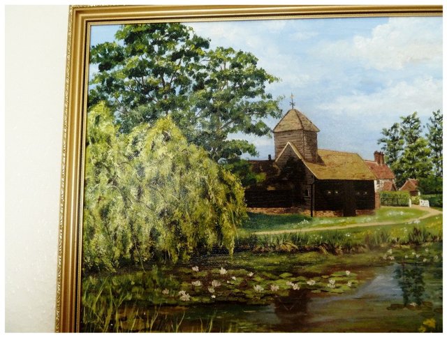 Image 2 of A LOVELY STUNNING J. POPHAM OIL PAINTING IN GOOD CONDITION