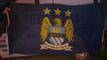 Image 3 of manchester city flag signed