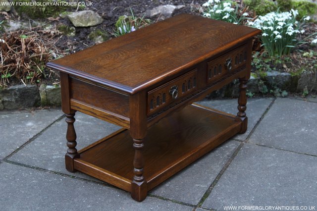 Image 6 of OLD CHARM JAYCEE LIGHT OAK SIDE END COFFEE LAMP TABLE STAND