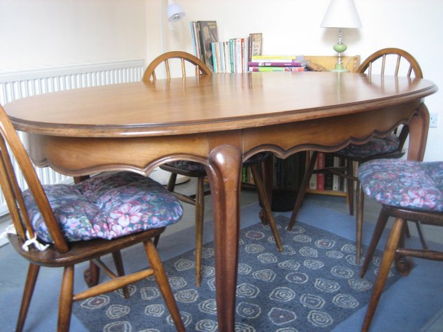 Image 2 of Oval Solid Wood Dining Room Table