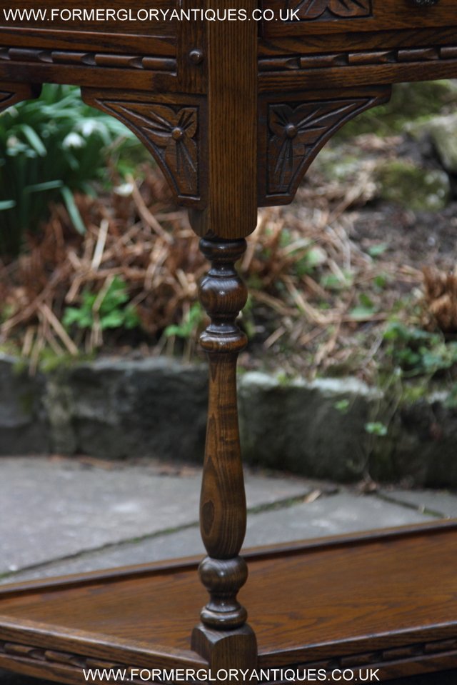 Image 13 of OLD CHARM LIGHT OAK OCCASIONAL COFFEE LAMP HALL TABLE