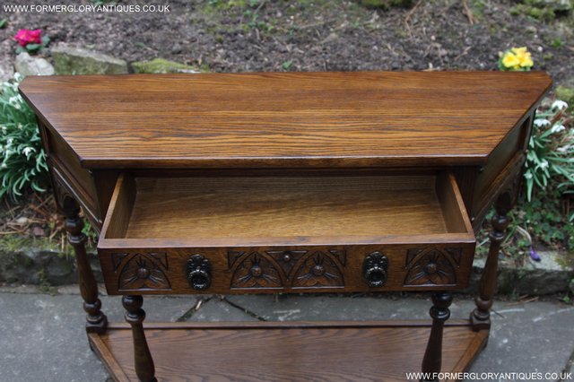 Image 15 of OLD CHARM LIGHT OAK OCCASIONAL COFFEE LAMP HALL TABLE