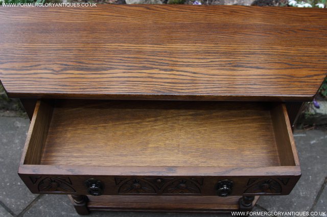 Image 24 of OLD CHARM LIGHT OAK OCCASIONAL COFFEE LAMP HALL TABLE