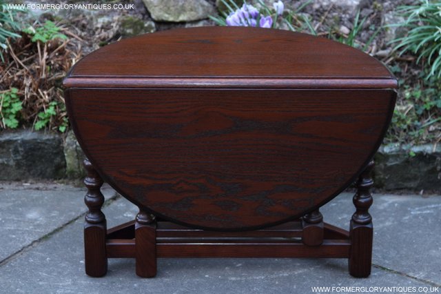 Image 5 of OLD CHARM OAK SIDE END OCCASIONAL COFFEE LAMP PHONE TABLE