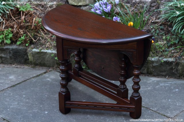 Image 14 of OLD CHARM OAK SIDE END OCCASIONAL COFFEE LAMP PHONE TABLE