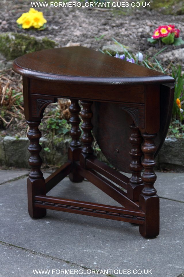 Image 17 of OLD CHARM OAK SIDE END OCCASIONAL COFFEE LAMP PHONE TABLE