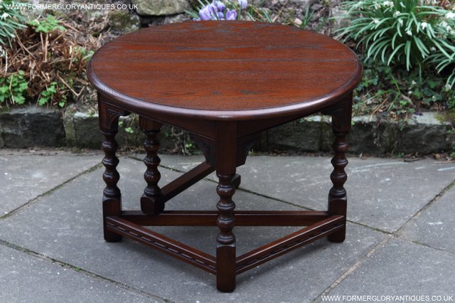 Image 21 of OLD CHARM OAK SIDE END OCCASIONAL COFFEE LAMP PHONE TABLE