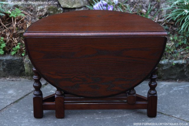 Image 22 of OLD CHARM OAK SIDE END OCCASIONAL COFFEE LAMP PHONE TABLE